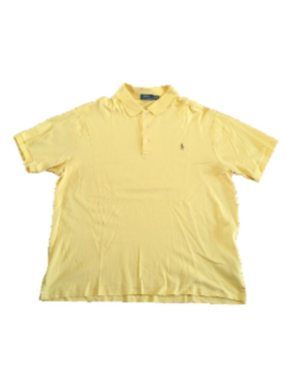 Polo Ralph Lauren Polo Shirt Sz 2XB Big Tall Yellow Flesh Pony Logo Preppy Golf
